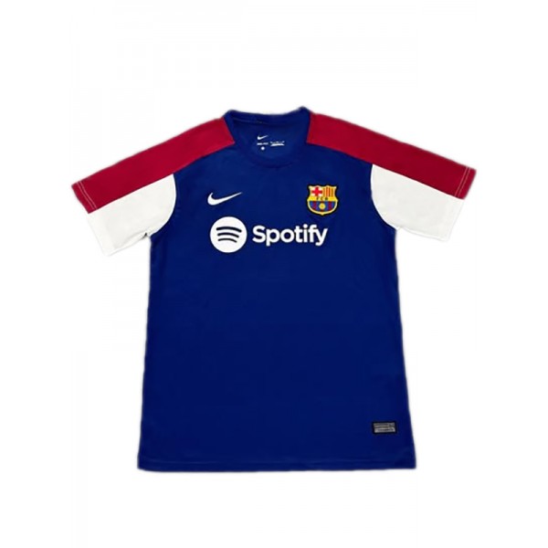 Barcelona maillot d'entraînement d'avant-match pour adulte uniforme de football bleu pour homme haut de sport 2025-2026